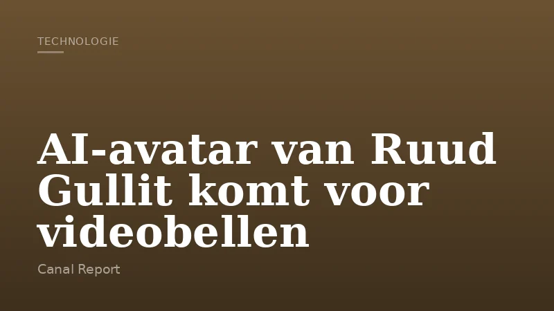 AI-avatar van Ruud Gullit komt voor videobellen