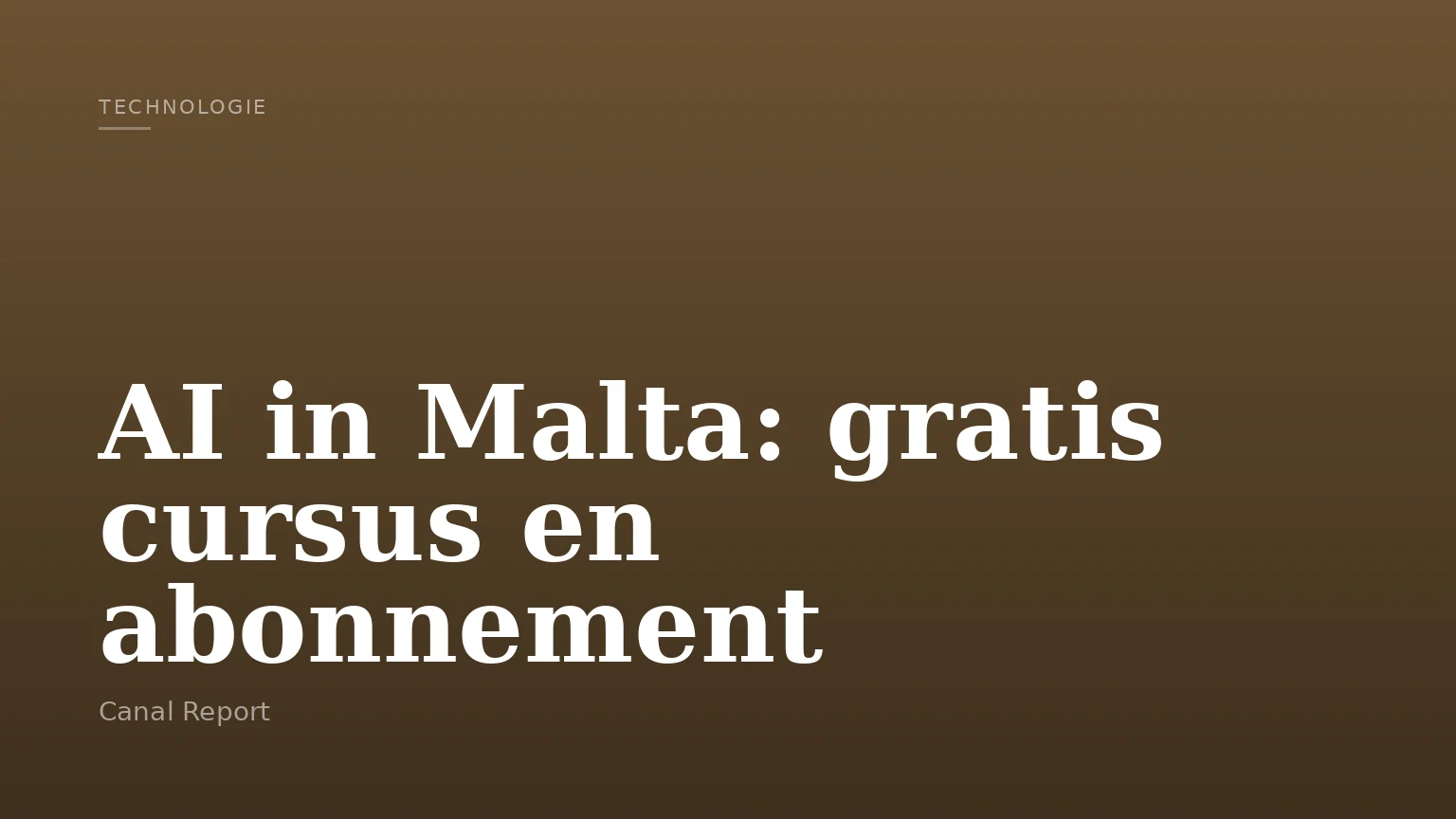 AI in Malta: gratis cursus en abonnement