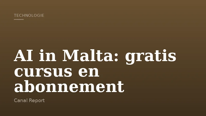 AI in Malta: gratis cursus en abonnement