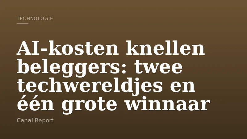 AI-kosten knellen beleggers: twee techwereldjes en één grote winnaar