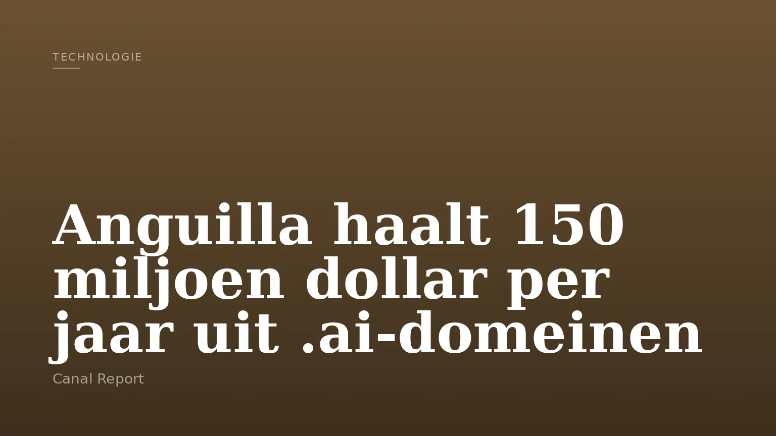 Anguilla haalt 150 miljoen dollar per jaar uit .ai-domeinen