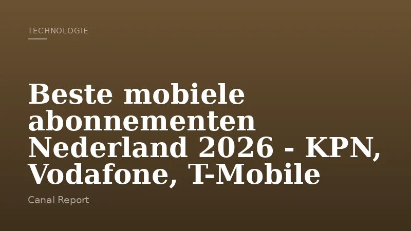 Beste mobiele abonnementen Nederland 2026 - KPN, Vodafone, T-Mobile