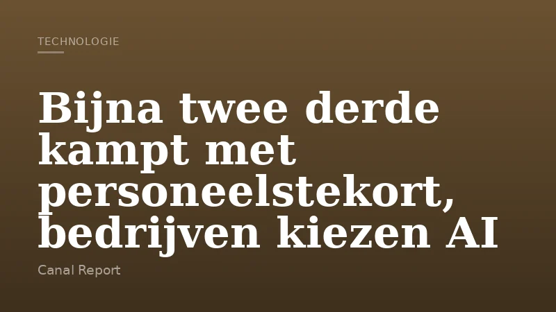 Bijna twee derde kampt met personeelstekort, bedrijven kiezen AI