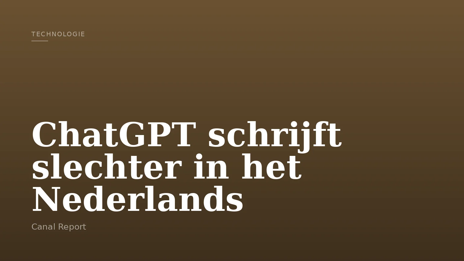 ChatGPT schrijft slechter in het Nederlands