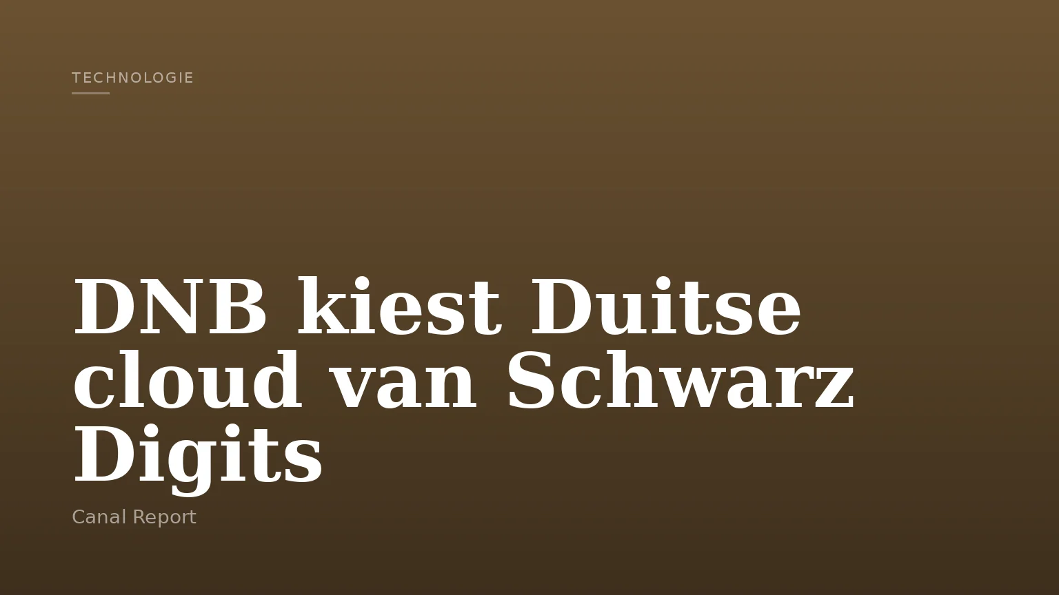DNB kiest Duitse cloud van Schwarz Digits