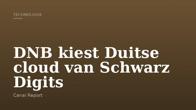 DNB kiest Duitse cloud van Schwarz Digits
