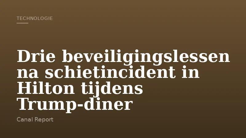 Drie beveiligingslessen na schietincident in Hilton tijdens Trump‑diner
