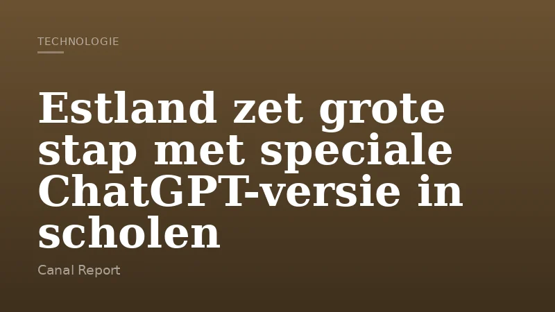 Estland zet grote stap met speciale ChatGPT-versie in scholen