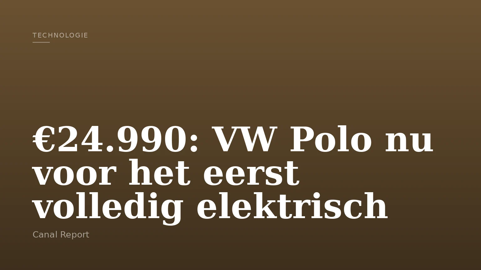 €24.990: VW Polo nu voor het eerst volledig elektrisch