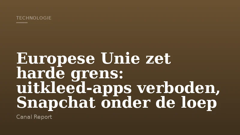 Europese Unie zet harde grens: uitkleed-apps verboden, Snapchat onder de loep