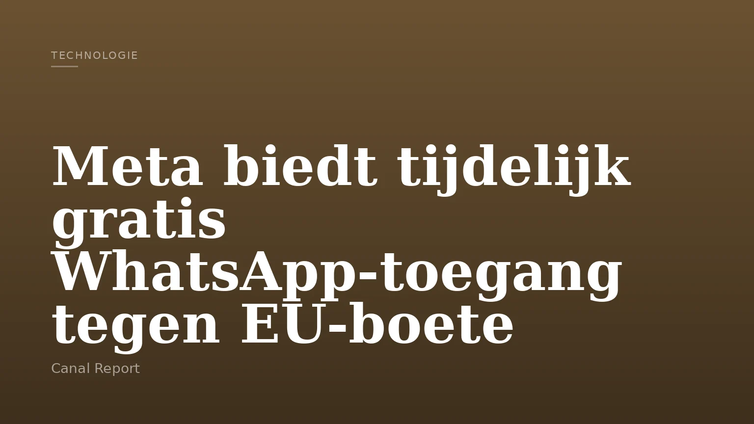 Meta biedt tijdelijk gratis WhatsApp-toegang tegen EU-boete