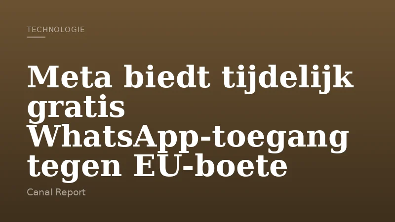 Meta biedt tijdelijk gratis WhatsApp-toegang tegen EU-boete