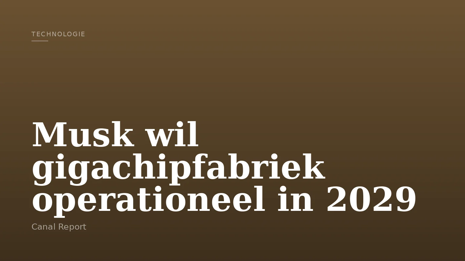 Musk wil gigachipfabriek operationeel in 2029