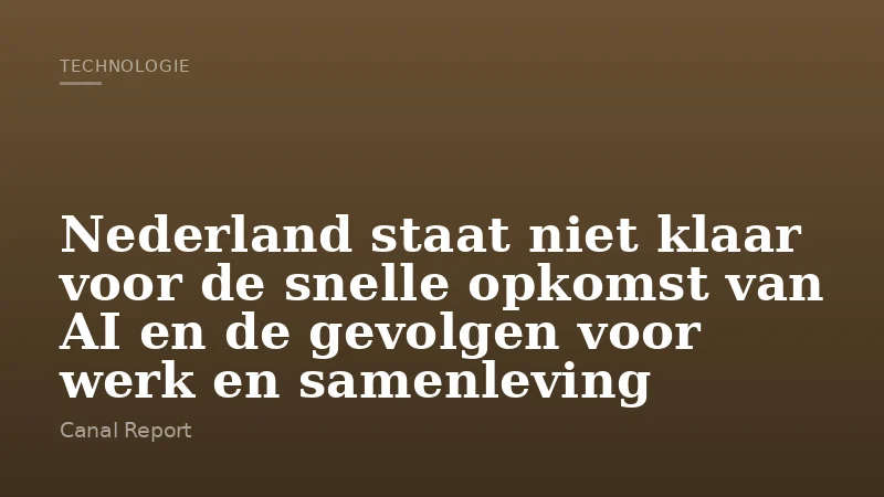 Nederland staat niet klaar voor de snelle opkomst van AI en de gevolgen voor werk en samenleving