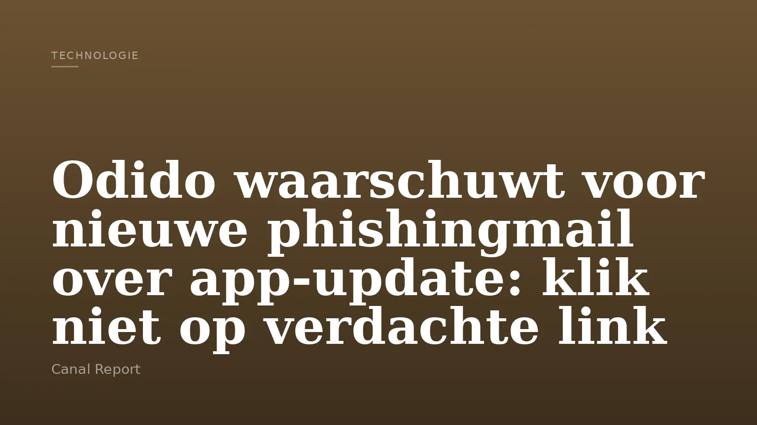 Odido waarschuwt voor nieuwe phishingmail over app-update: klik niet op verdachte link
