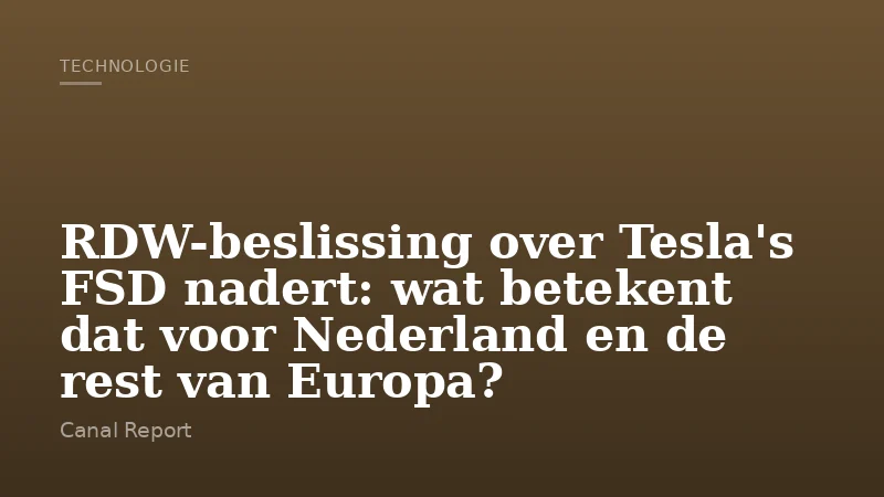 RDW-beslissing over Tesla's FSD nadert: wat betekent dat voor Nederland en de rest van Europa?
