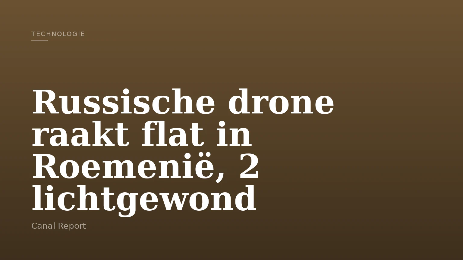 Russische drone raakt flat in Roemenië, 2 lichtgewond