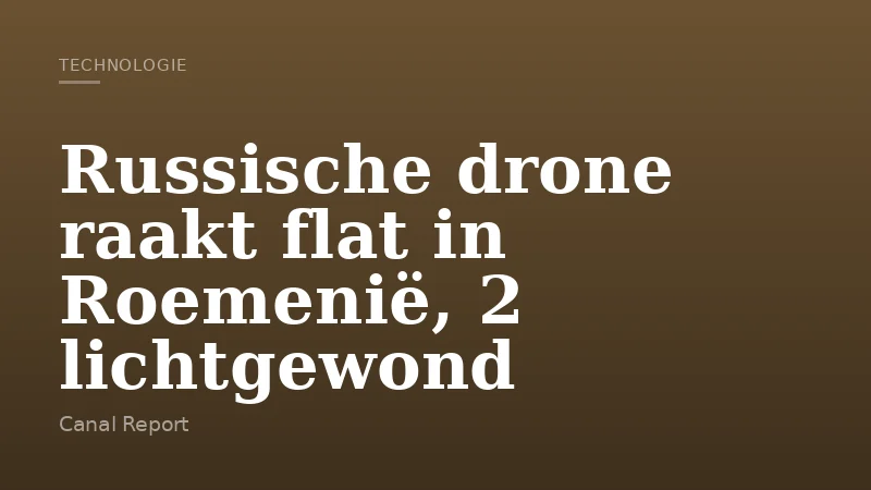 Russische drone raakt flat in Roemenië, 2 lichtgewond