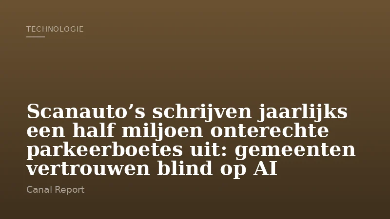 Scanauto’s schrijven jaarlijks een half miljoen onterechte parkeerboetes uit: gemeenten vertrouwen blind op AI