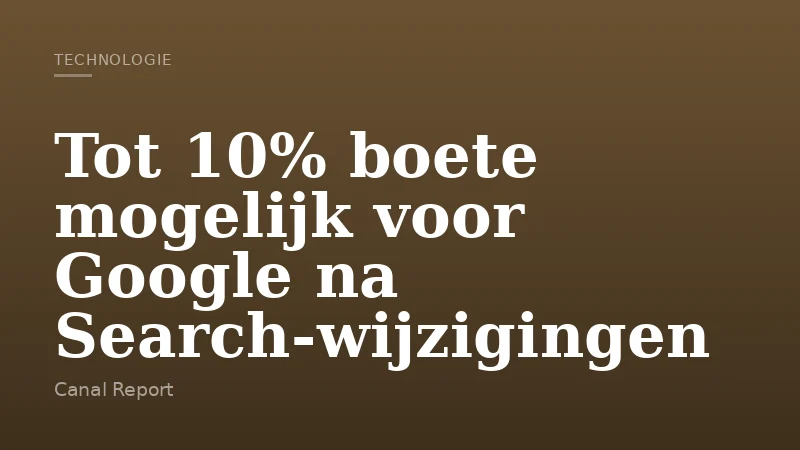 Tot 10% boete mogelijk voor Google na Search-wijzigingen