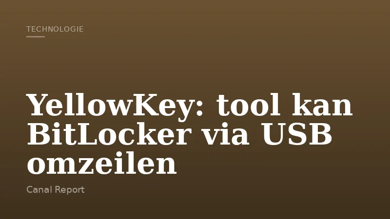 YellowKey: tool kan BitLocker via USB omzeilen