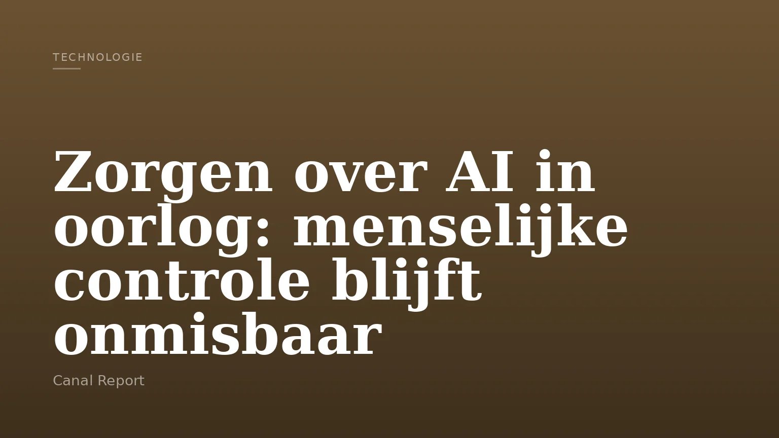 Zorgen over AI in oorlog: menselijke controle blijft onmisbaar