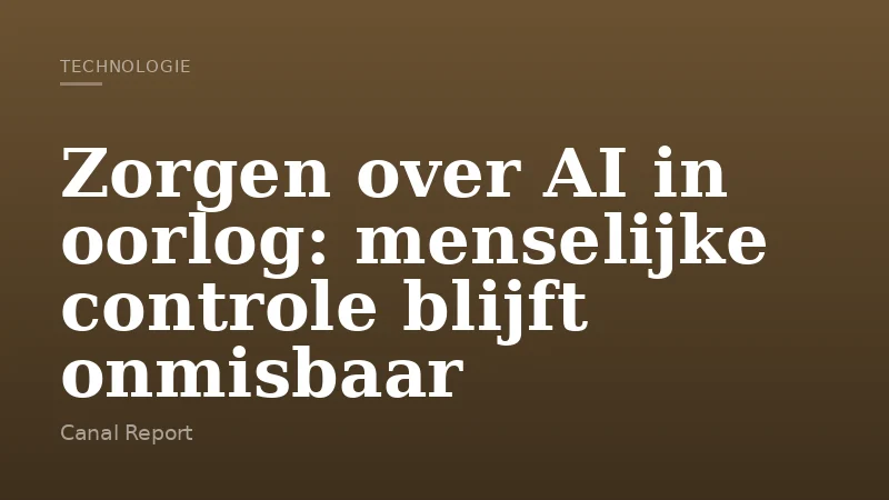 Zorgen over AI in oorlog: menselijke controle blijft onmisbaar