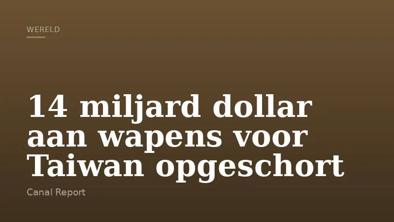 14 miljard dollar aan wapens voor Taiwan opgeschort