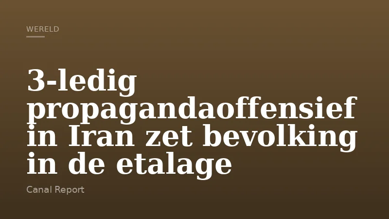 3-ledig propagandaoffensief in Iran zet bevolking in de etalage