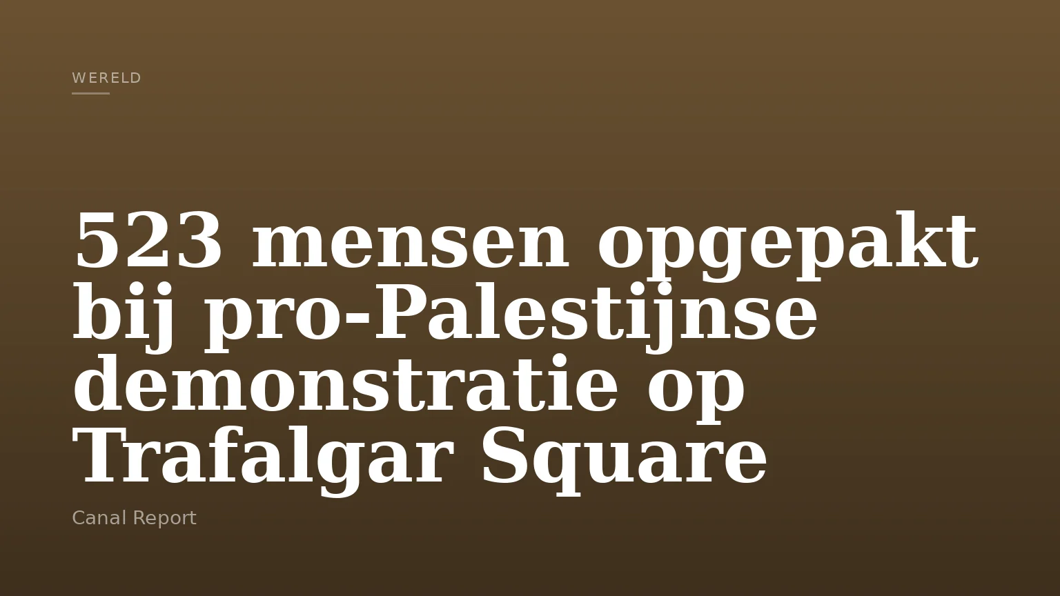 523 mensen opgepakt bij pro-Palestijnse demonstratie op Trafalgar Square