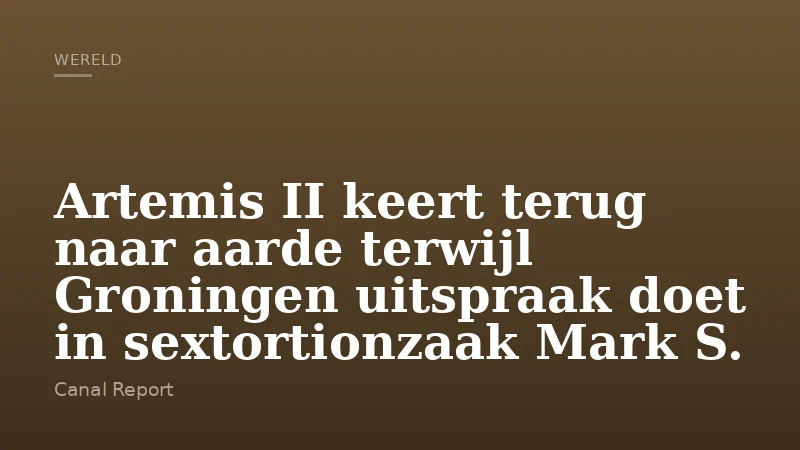 Artemis II keert terug naar aarde terwijl Groningen uitspraak doet in sextortionzaak Mark S.