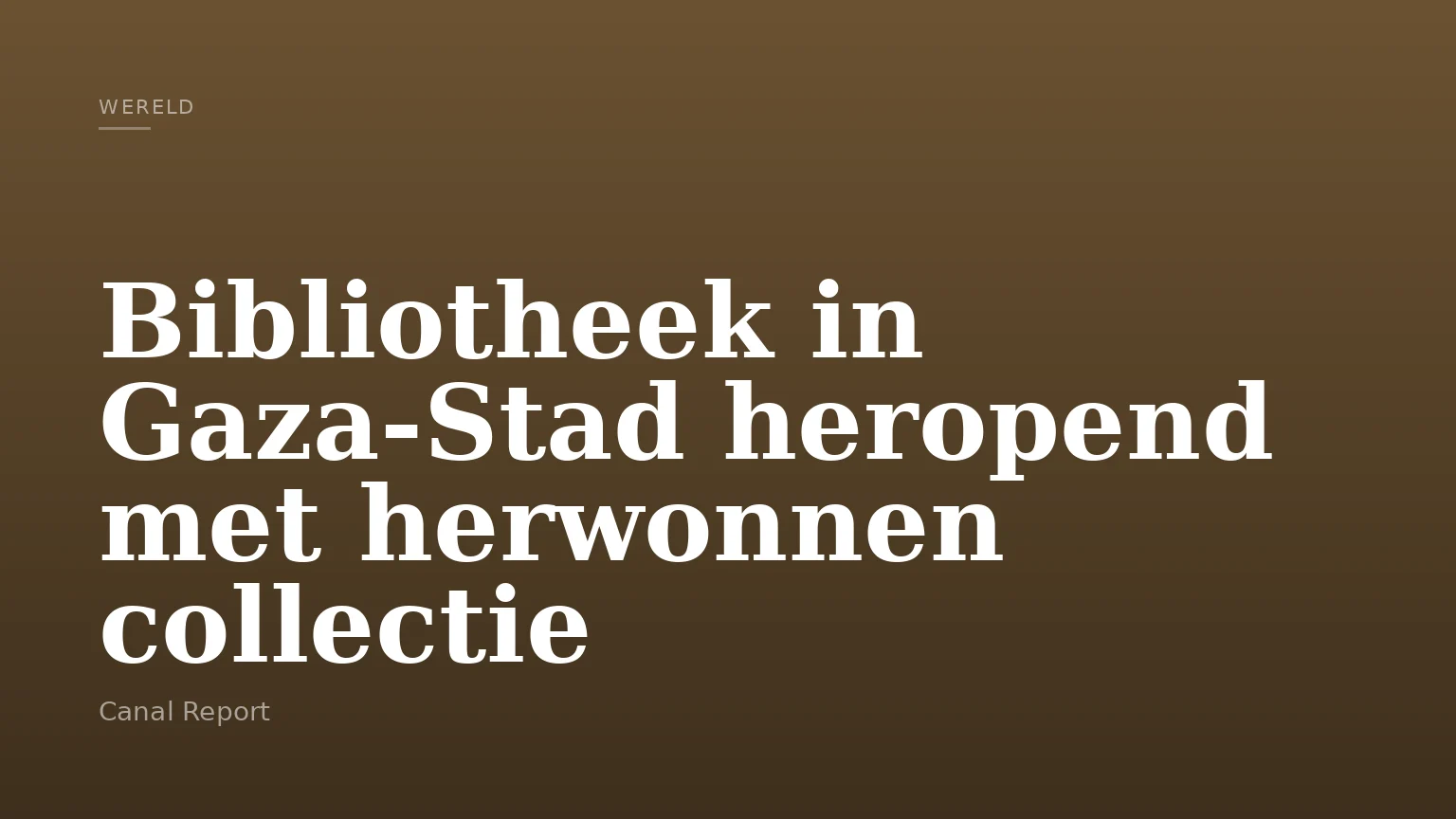 Bibliotheek in Gaza-Stad heropend met herwonnen collectie