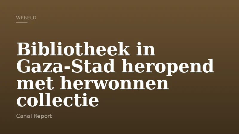 Bibliotheek in Gaza-Stad heropend met herwonnen collectie
