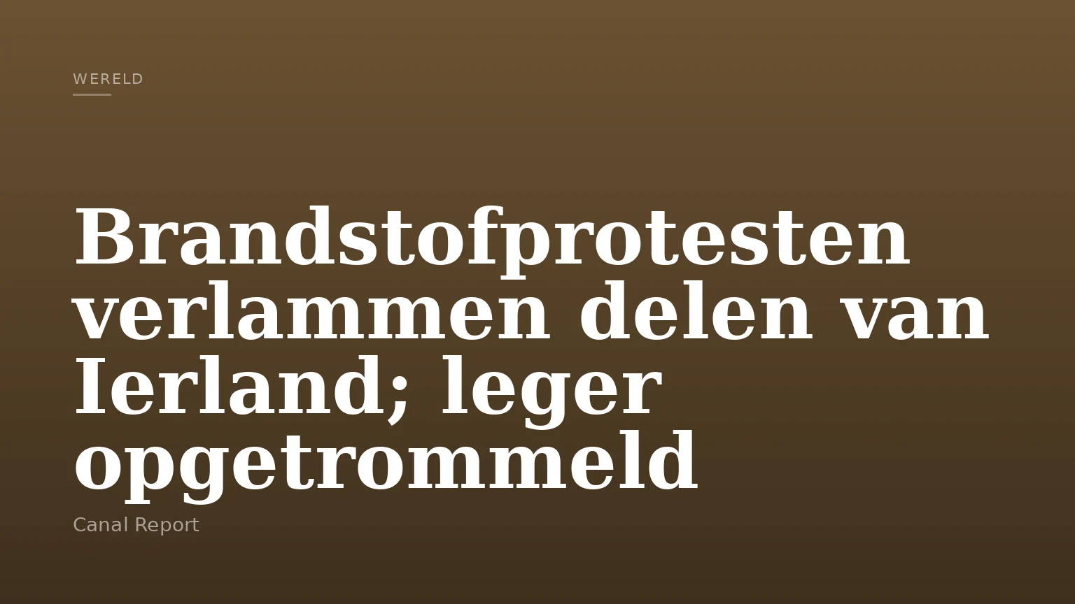 Brandstofprotesten verlammen delen van Ierland; leger opgetrommeld
