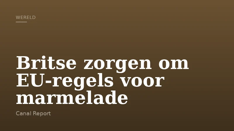 Britse zorgen om EU-regels voor marmelade