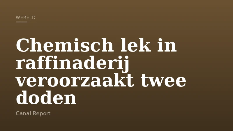 Chemisch lek in raffinaderij veroorzaakt twee doden