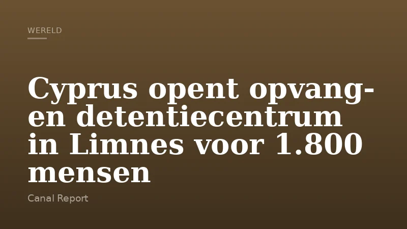 Cyprus opent opvang- en detentiecentrum in Limnes voor 1.800 mensen