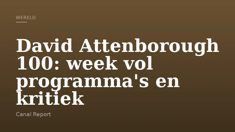 David Attenborough 100: week vol programma's en kritiek