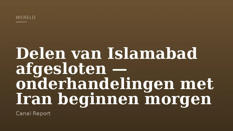 Delen van Islamabad afgesloten — onderhandelingen met Iran beginnen morgen