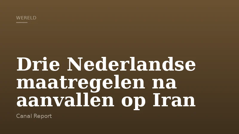 Drie Nederlandse maatregelen na aanvallen op Iran