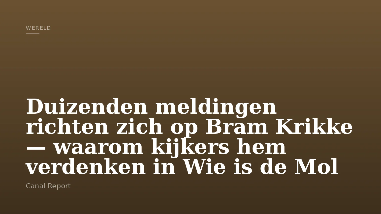 Duizenden meldingen richten zich op Bram Krikke — waarom kijkers hem verdenken in Wie is de Mol