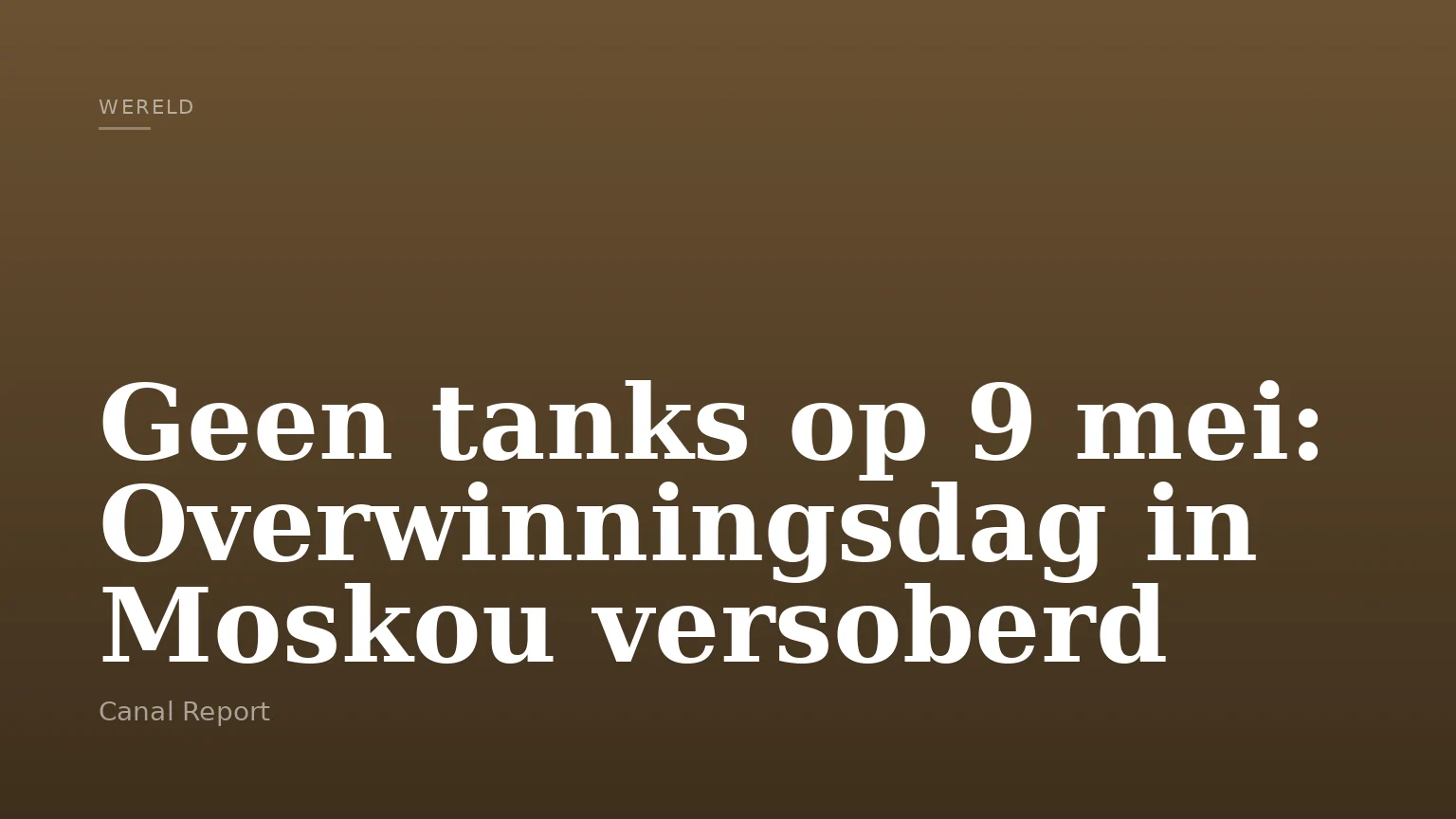 Geen tanks op 9 mei: Overwinningsdag in Moskou versoberd