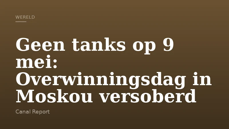 Geen tanks op 9 mei: Overwinningsdag in Moskou versoberd