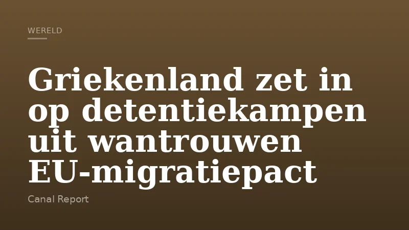 Griekenland zet in op detentiekampen uit wantrouwen EU-migratiepact