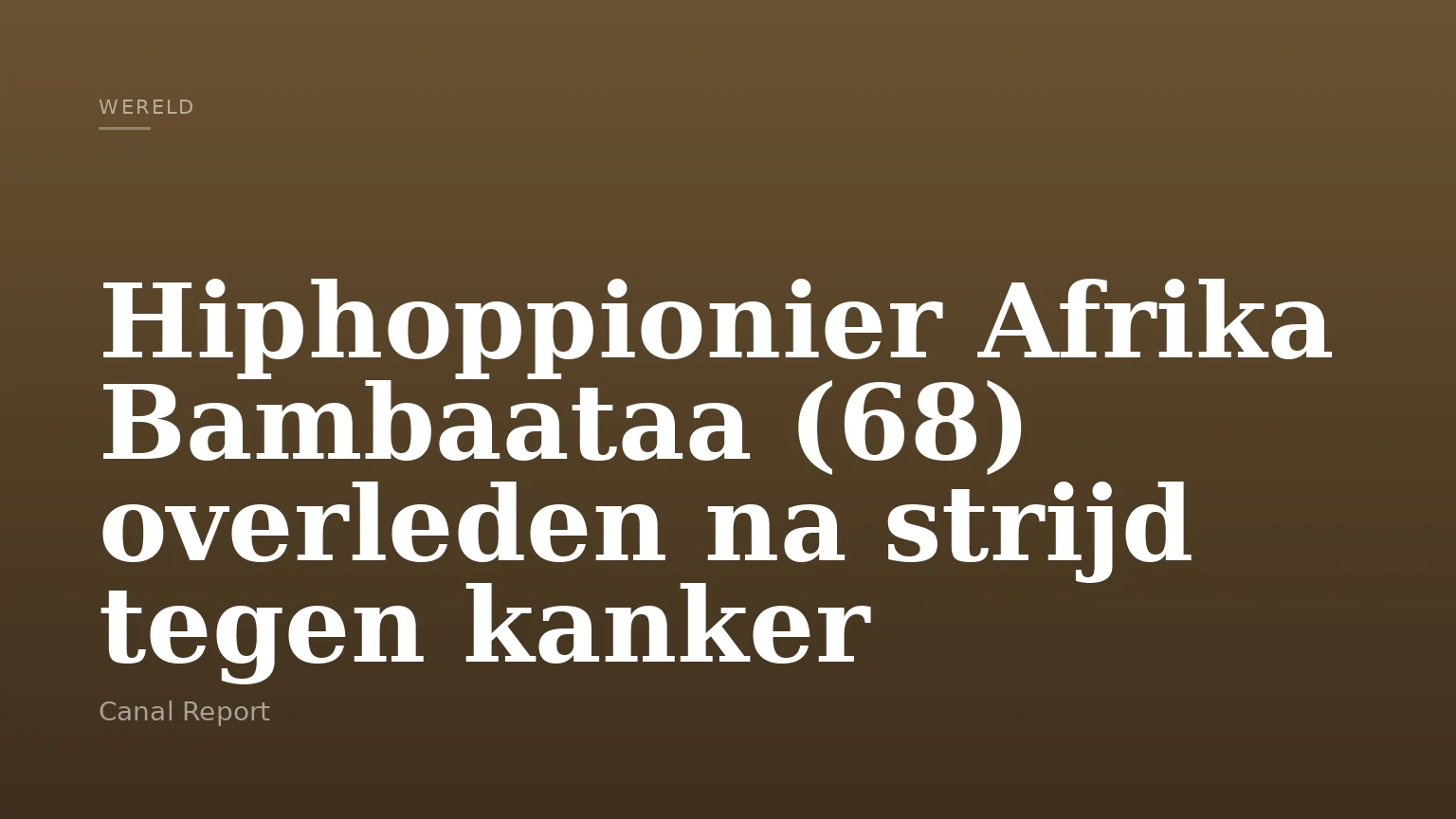 Hiphoppionier Afrika Bambaataa (68) overleden na strijd tegen kanker
