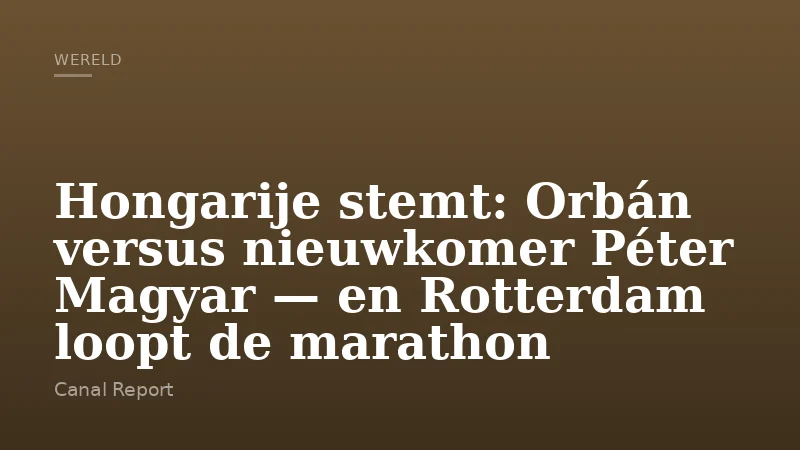 Hongarije stemt: Orbán versus nieuwkomer Péter Magyar — en Rotterdam loopt de marathon