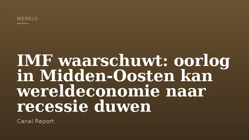 IMF waarschuwt: oorlog in Midden-Oosten kan wereldeconomie naar recessie duwen