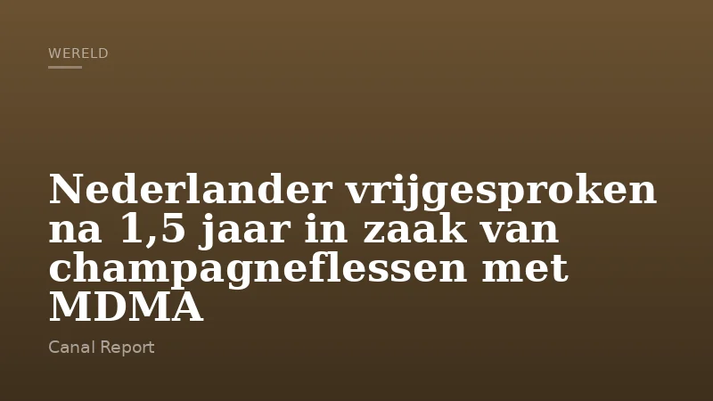 Nederlander vrijgesproken na 1,5 jaar in zaak van champagneflessen met MDMA