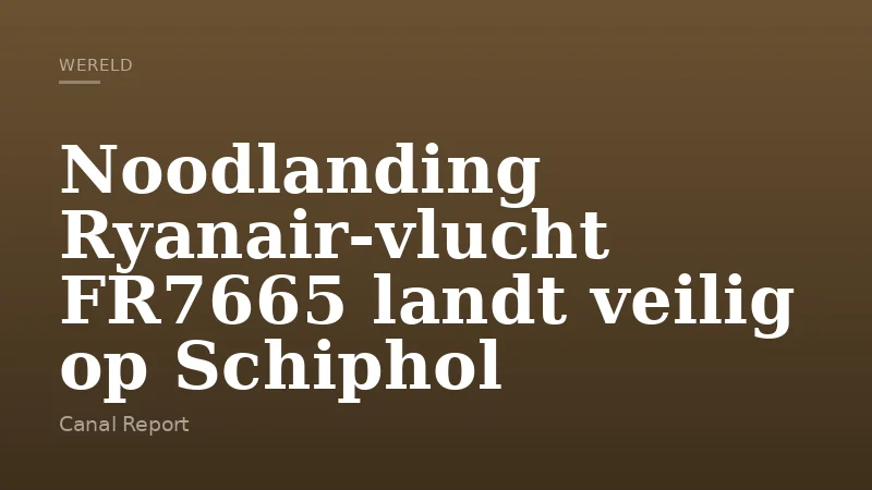 Noodlanding Ryanair-vlucht FR7665 landt veilig op Schiphol