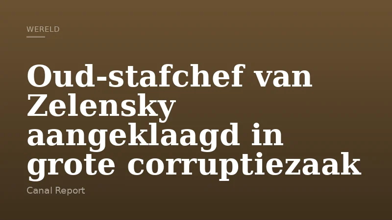 Oud-stafchef van Zelensky aangeklaagd in grote corruptiezaak